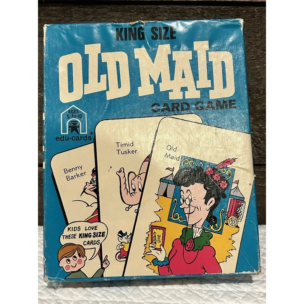 Vtg OLD MAID CIRCUS Card Game King‎ Size #3292 Edu-Cards 1973 100% All Matched